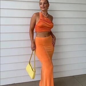 PRINCESS POLLY The Goddess Crop Top Orange